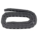 Creely 1 Meter Schwarzes Flexibles 7X7Mm Schleppen Ketten Kabel, BrüCken Typ Ohne Kette, Geeignet für 3D Drucker und CNC M