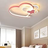 LED Deckenleuchte Kinderlampe Deckenlampe Modern Designer Herzförmige Schmetterling mit Dimmbarer Fernbedienung 3000-6500K Deckenleuchten Lampen für Wohnzimmer Schlafzimmer Flur und kinderzimmerlamp