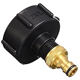 QILIYING Gewinderohre Nippel und Beschläge, 2PC. Tankadapter Tap Connector Reducer Schlauchschloss Wasserrohr Tap Aufbewahrungsbehälter Anliegerung Hintern 7.3 * 7.3 * 8 cm by