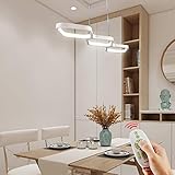 Anten 30W LED Pendelleuchte für esstisch, Hängeleuchte dimmbar Pendellampe hoehenverstellbar, Leuchte für esszimmer Wohnzimmer Esszimmer,weiß