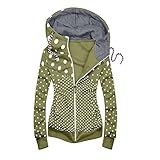 Pianshanzi Damen Kapuzenpullover Casual Drucken Pullover Pulli Groß Hoodie Sweatshirt mit Kapuze Tasche Sweater Jacke Mantel Langarm Hoody für Frauen Oversize Herbst Winter Locker Fit W