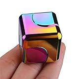 Fidget Finger Hand Spinner Legierung Metall Klein Gadget Schreibtisch Zauberwürfel Fokus Spirale Twister Fingertip Gyro Stress Relief Bestes Geschenk für Kinder Erwachsene (bunt)