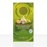 Lipton Grüner Tee, Mandarine Orange Pyramidbeutel, 1er Pack (1 x 25 Teebeutel)