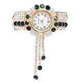 Hirolan UltradüNne Uhren FüR Frauen Mit Gold Mode Damenuhr Analoge Quarz-Weibliche Armbanduhr Geschenk Elastische Armbanduhr MäDchenuhr FüR Frauen N
