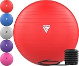 RDX Gymnastikball Extra Dicker PVC Sitzball, Yoga Pezziball Fitness Pilates Balance Ball Stuhl, Anti-Berst Stabilitätsball mit Luftpumpe Schwangerschaft Büro Core Hause Fitnessstudio Training 250 kg