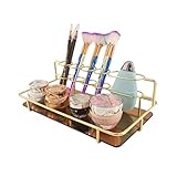 Spiegeltablett Kosmetik Organizer,Dekotablett als Schminktisch Aufbewahrung,Zur Aufbewahrung von Pinsel, Kosmetikstifte, Lippenstift und Kosmetikutensilien, G