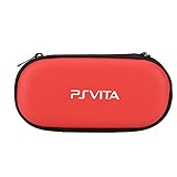 Aufbewahrungshülle für PS Vita, Hartschalen Schutzhülle, PS Vita Hard Case Protective Bag, Netztasche Design, Wasserdicht und Stoßfest, Schutz für PS Vita (Rot)