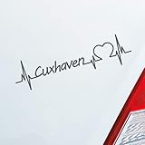 Hellweg Druckerei Auto Aufkleber Cuxhaven Herz Puls Stadt City Sticker Liebe Love Herzschlag Heimat Heckscheibenaufkleber Autoaufkleb
