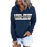 Damen Lightweight Sport Langarmshirt Leopard Print Leichter Sweatshirt Komfortables Streetwear Kapuzenpullover Langarm Loose Hooded Freizeitjack