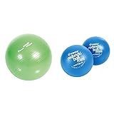 Togu Plus Das Original Gymnastikball Pilates Ball Trainingsball Übungsball, grün, 38 cm Durchmesser & Redondo Mini 2er-Set (Das Original)