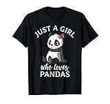 Just A Girl Who Loves Pandas Geschenk für Mädchen Frauen T-S