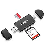 Vanja Speicherkartenleser, SD/TF Kartenleser und USB Type C Micro USB OTG Adapter für SDXC, SDHC, SD, MMC, RS-MMC, Micro SDXC, Micro SD, Micro SDHC Karte, unterstützt UHS-I