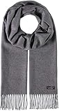 FRAAS Cashmink® Schal für Damen & Herren - Weicher als Kaschmir - 35 x 200 cm - Made in Germany - Perfekt für den Winter - Schal mit Fransen in Uni-Farben Grey