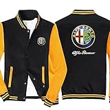 Varsity Jacken, Alfa Romeo Baseball Jacke Varsity Herren Slim Fit Bomber Baseball Mantel Letterman Jack