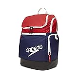 Speedo Unisex-Erwachsene Large Teamster Backpack 35-Liter Rucksack, Rot/Weiß/Blau 2.0, Einheitsgröß