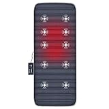 Comfier Elektrische Massagematte zur Ganzkörpermassage, Vibrationsmassagematte mit 10 Motoren, 2 Therapieheizkissen, 5 Massage-Modi und 3 Vibrationsstärken, Massagegerät mit Wärmefunk