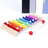 Yannn Handklopf-Xylophon für Kinder, Percussion-Holz-Xylophon für pädagogisches und vorschulisches Lernen Musikaufklärung für Kleink
