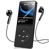 AGPTEK 16GB MP3-Player 70 Stunden Wiedergabe, Schw