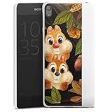 DeinDesign Hard Case kompatibel mit Sony Xperia E5 Schutzhülle weiß Smartphone Backcover Disney Chip und Chap Offizielles Lizenzproduk