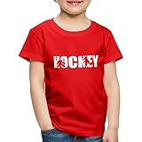 Spreadshirt Eishockey Hockey Spieler Umrisse Kinder Premium T-Shirt, 98-104, R