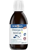 NORSAN Premium Omega 3 Fischöl Total Zitrone hochdosiert - 2.000mg Omega 3 pro Portion - Über 4000 Ärzte empfehlen NORSAN Omega 3 Öl - 800 IE Vitamin D3, kein Aufstoß