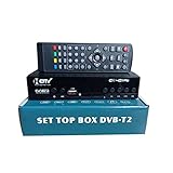 SRWJD HD-Set-Top-Box DVB-T2-Digital-TV-Empfänger, 1080p-HD-Ausgang, Unterstützung von MPEG 4, kompatibel mit YouTube, IPTV, Megogo-Funktion, USB-Multimedia-Wiedergabe und -Aufnahme und Pause Live-TV