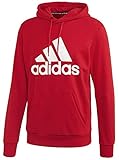 adidas Herren Must Haves Badge of Sport Pullover French Terry Scarlet/White X-Larg