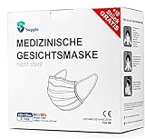 NEU: 100 Stück + 10 Stück GRATIS OP-Mundschutz – TYP IIR (CE Zertifiziert) – Einmal Mundbedeckung (110 Stück Med)