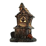 YOLOPEACE Halloween Spukhaus Dekoration Nachtlicht Miniatur Spukhaus Ornamente LED Spooky Skull Kürbis Licht Halloween Decor Für für Halloween Party Kunsthandwerk, Geschenke, Partyak