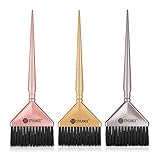 3 x Haarfarbenpinsel, Haarfärbepinsel für Salon & Zuhause, DIY Haarfärbepinsel, drei Farbkombinationen aus Silber, Gold und Rotg