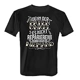 Fashionalarm Herren T-Shirt - Wenn der Patenonkel es Nicht reparieren kann | Fun Shirt als Geburtstag Geschenk Idee für Pate Hobby Heimwerker, Farbe:schwarz;Größe:M