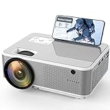 Mini Beamer WLAN 5G Projektor, Glisogo Native 1080P Video Beamer, 7000 Lumen 300”, Kompatibel mit Telefon/TV Stick/PC/USB/PS4/PS5/DVD