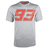 Marc Marquez 2019 MotoGP Herren T-Shirt 93 Logo Grau Big Ant Tee Größen S-XXXL, grau, Mens (S) 98cm/39 inch C