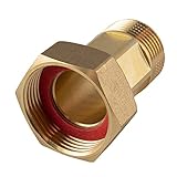 Verschraubung für Wasserzähler, Gewinde-Fitting aus Messing CW617N mit Dichtung, max. Betriebstemperatur +1 °C bis 90 °C, max. Betriebsdruck 16 bar, für Trinkwasseranlagen geeig