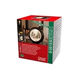 Konstsmide LED Weihnachtskugel Schneemänner, wassergefüllt, 5h Timer, warm weiße Diode, batteriebetrieben, Innen - 4361-000