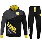 7STYLES Jogginganzug für Kinder, Jungen, HNL Projektion Hoodie und Hose Gr. 146, Schwarz / Gelb