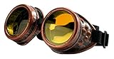 4sold (TM Steampunk Antique Copper Cyber Goggles Rave Goth Vintage Victorian Like Sunglasses All Pictures (Goggle Copper with Free lensses and Stickers)