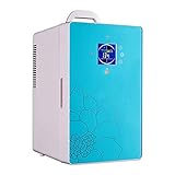 Kühlschrank mit Kühler und Wärmer, Kleiner 16 Liter tragbarer kompakter Kühlschrank mit großer Kapazität, Dual-Core-Kühlung, bis zu -8 Grad, LED-Panel, superleiser Gefrierschrank im Fahrzeug fü