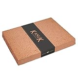 Schamottplatte 400 x 300 x 60 mm - rötliche Farbe - Lebensmittelecht - Schamottsteine - Schamotteplatte - Schamott - Feuerraum Auskleidung - Pizzastein - Backstein - Brotback