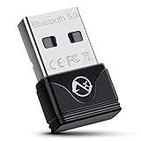 ZEXMTE Bluetooth Adapter PC, Bluetooth 5.0 USB Dongle Empfänger Übertragung Wireless Adapter für Computer Bluetooth Kopfhörer Lautsprecher Tastatur Maus Drucker Windows 10/8.1/8/7
