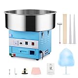 Befano elektrische Zuckerwattemaschinen, handelüblicher Zuckerwatteautomat, Zuckerwattestäbchen und ein Set für cotton candy Maker, Edelstahl，1030 W