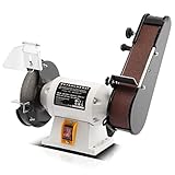 STAHLWERK BG-250 ST 2 in 1 Kombigerät mit Schleifstein und Bandschleifer, Werkbank-Schleifmaschine mit 250 Watt und 2.950 U/min pro Minute Metall Werkstatt DIY