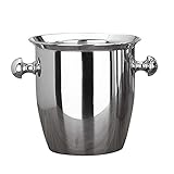 FENXIXI Silberne Eiskalken, Edelstahl-Wein-Eiskier Eimer für Partys und Bar, Camping im Freien (Color : Silver, Size : 5L)