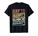 Eat Sleep Clash Repeat Shirt Mobile Gaming Farben T-S