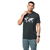 Jack Wolfskin Herren JWP WORLD T M schnelltrocknendes T-Shirt, phantom, L