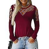 HHOP damenkleidung Pullover lang Damen stilloberteile v Pulli Damen Damenpullover arbeits Tshirt Damen Langarmshirts für Damen Bluse Damen Sommer jacken D