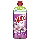 AJAX Allzweckreiniger Lavendel & Magnolie, 1000 ml - Haushaltsreiniger für müheloses Putzen, hilft bei der Reinigung von Keimen, 24h natürliche F