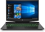 HP Pavilion Gaming 17-cd2075ng (17,3 Zoll / FHD 144Hz) Gaming Laptop (Intel Core i7-11370H, 16GB DDR4, 512GB SSD + 1TB HDD, NVIDIA GeForce RTX 3050 Ti 4GB, Windows 10 Home, QWERTZ) schwarz / grü