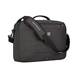 WENGER MX Commute Laptoptasche zum Umhängen, Notebook bis 16 Zoll, Tablet bis 10 Zoll, Damen Herren, Business Uni Schule Reisen, Heather Grey