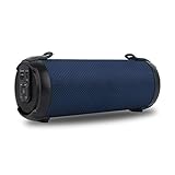 NGS ROLLER TEMPO MINI BLUE Tragbarer Bluetooth-Lautsprecher 15W mit USB/Audio Auxiliar/MicroSD-Eingängen und Wiederaufladbarem Akk